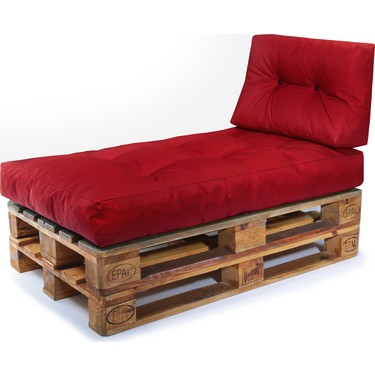 Dekoro Dis Mekan Palet Koltuk Minderi Takimi Kirmizi Fiyati