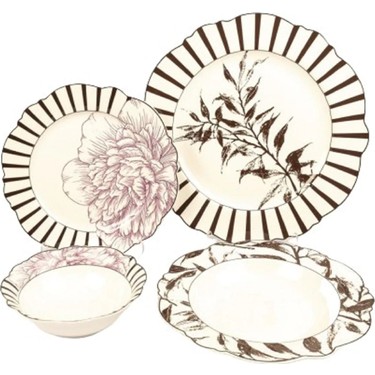 Kutahya Porselen Bone Iron 24 Parca Yemek Seti 6 Kisilik Yemek Takimlari Bonamore Bonamore Bone Iron Bnirn24y2520 Desen 24 Parca 6 Kisilik