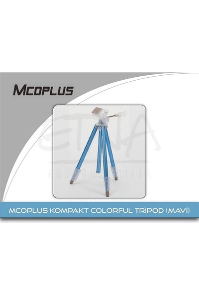 Mcoplus Kompakt Colorful Tripod + Taşıma Çantası Mavi