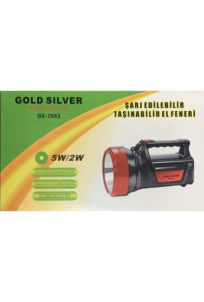 Gold Silver GS-2661 Şarjlı El Feneri
