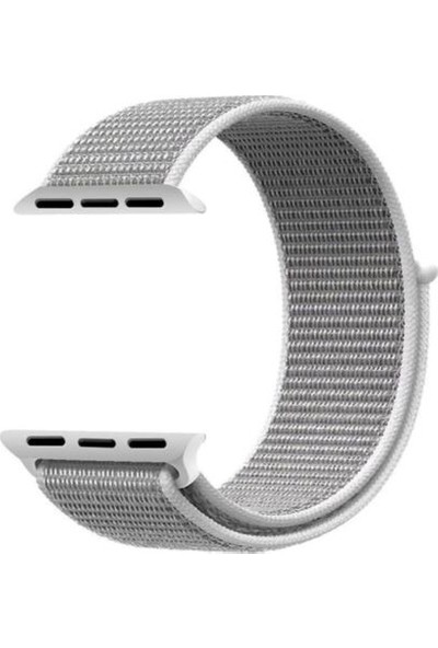 Mahzen Apple Watch 1-2-3-4-5 Uyumlu 42 - 44 mm Spor Loop Kordon Gri