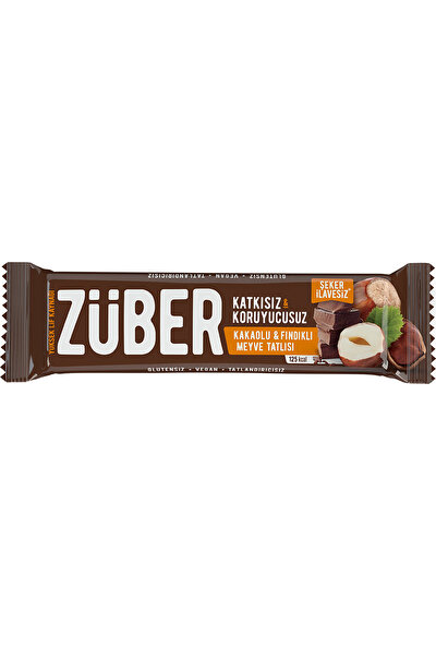 Züber Kakaolu Ve Fındıklı Doğal Meyve Tatlısı 40G 12 Adet
