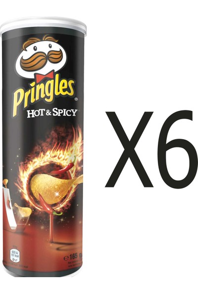 Pringles Hot & Spicy 165 gr x 6 Adet