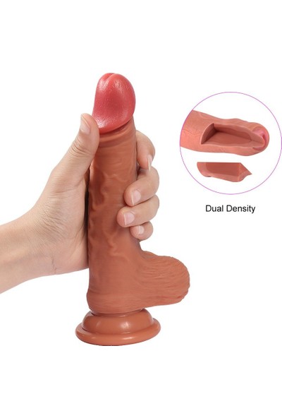 Xise Ultra Yumuşak Et Dokulu Özel Malzemeden 19 cm Realistik Takma Penis