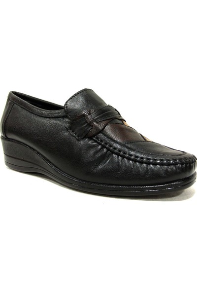 Filik 105 Siyah Kahverengi Comfort Kadın Ayakkabı