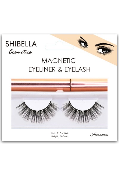 Shibella Cosmetics Manyetik Eyeliner ve Manyetik Takma Kirpik Must Have Serisi- Attraction