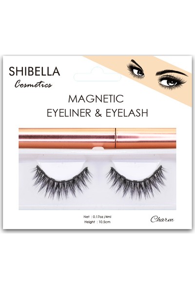 Shibella Cosmetics Manyetik Eyeliner ve Manyetik Takma Kirpik Must Have Serisi- Charm