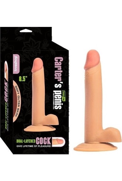 Loveshop Carter's 21 cm Vantuzlu Gerçekçi Realistik Anal Dildo Penis