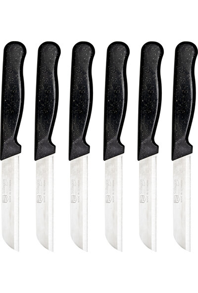 Solingen Simli Meyve Bıçağı 6'lı Siyah