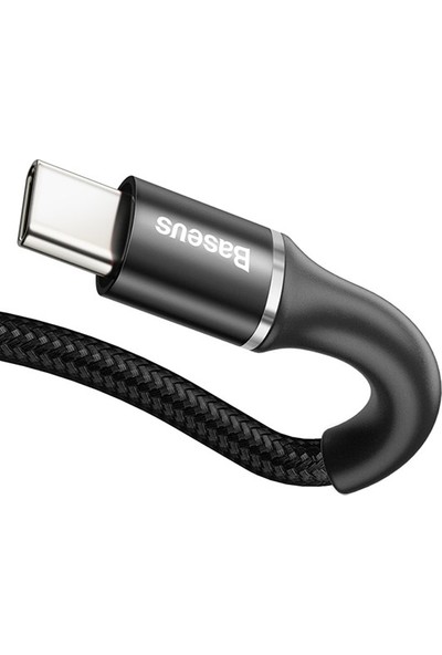 Baseus CATGH-G01 Halo Type-C 40W Flash Şarj USB Şarj Kablosu 1 mt Siyah