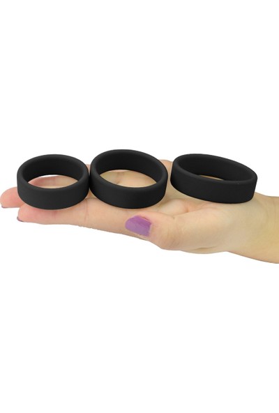 Lovetoy Ultra Esnek Yeni Silikon 3 Adet Farklı Boyutta Penis Halka Seti