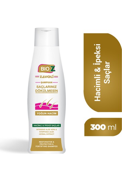 Bioz Yoğun Hacimli Saçlar İçin Aloe Vera Destekli Volumizing Şampuan 300 Ml
