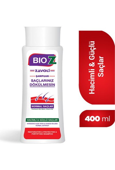 Bioz Normal Saçlar İçin Ginkgo Biloba Destekli Bakım Şampuanı 400 Ml