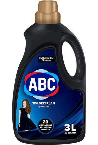 ABC Sıvı Çamaşır Deterjanı Siyahlar 3000 ml