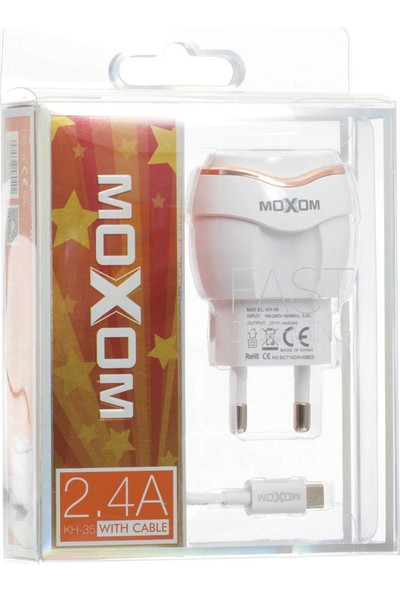 Moxom 2.4A Micro USB Şarj Seti