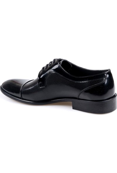 Talo Erkek (39-44) Deri Siyah Rugan Klasik Jurdan Ayakkabı