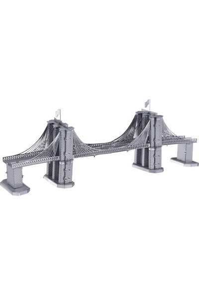 Soico Maket Model Metal Kits Brooklyn Köprüsü Gümüş Rengi