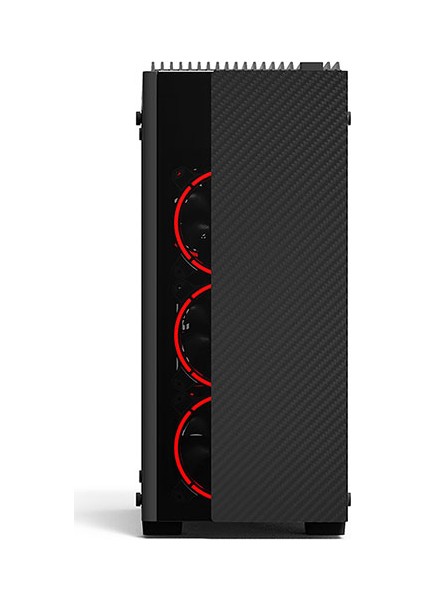 Carbon Siyah 4xRGB Halka Fan Oyuncu Kasası