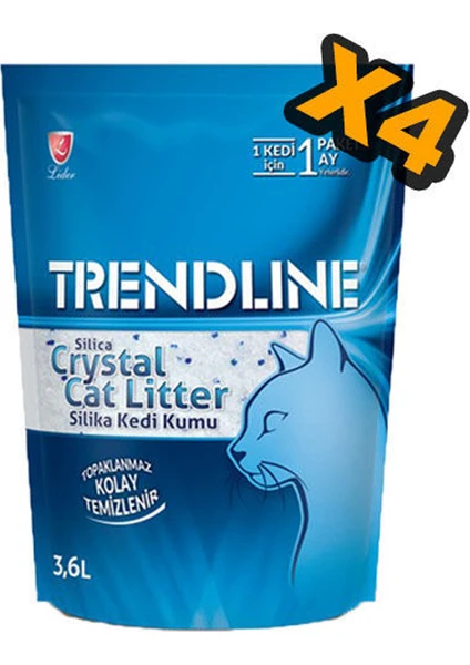 Kristal Kedi Kumu 3.6 Lt X 4 Adet