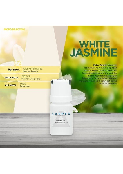 Micro Koku Makinesi Beyaz + Kartuş Koku White Jasmine 50 ml