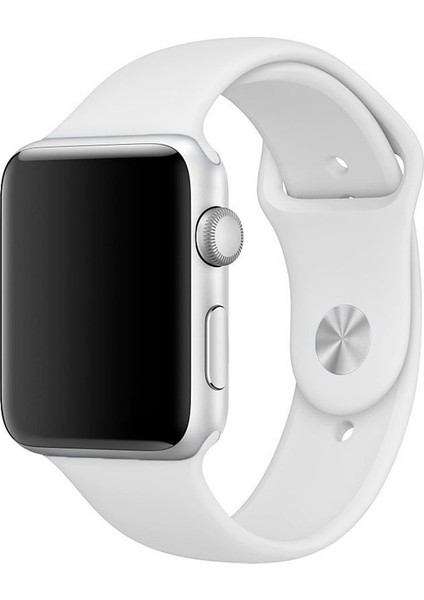 40 mm Kordon Spor Kayışı Yumuşak Silikon Beyaz