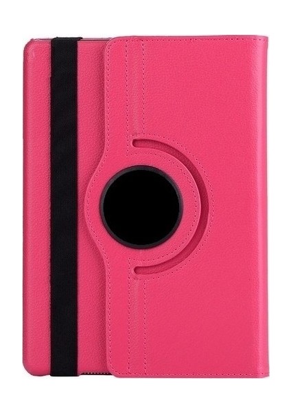 Samsung Tab A P580 P582 P585 P587 Kılıf Uyku Modlu 360° Dönerli Standlı 10.1" Pembe