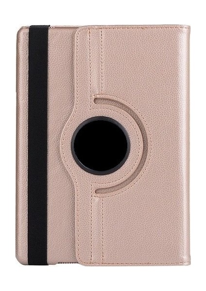 Samsung Tab 3 Lite T110 T111 T113 T116 Kılıf Uyku Modlu 360° Dönerli Stand 7" Gold