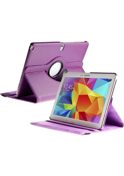 Samsung Note Pro 12.2" P900 P902 Tablet Kılıf 360 Dönerli Stand Mor