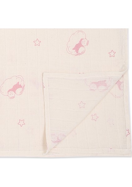Mollis Muslin Kundak ve Çok Amaçlı Örtü 2'li / Pembe Melek