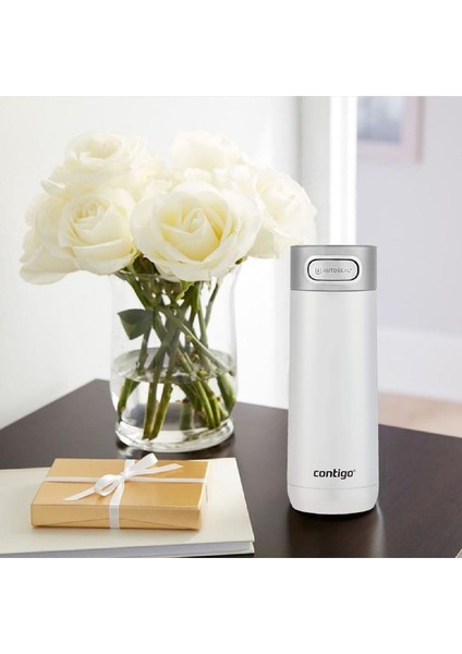 Luxe Autoseal Vakumlu Termos Travel Mug Beyaz