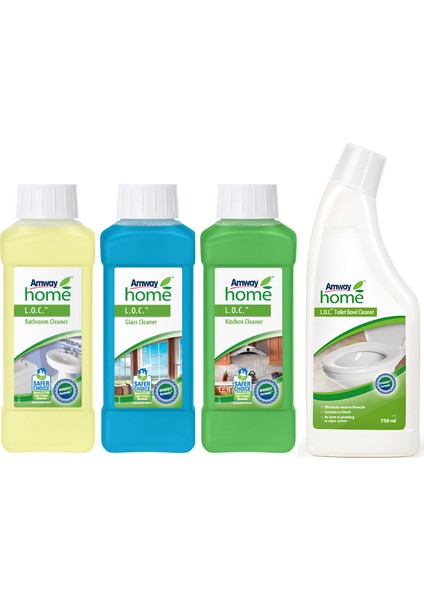 Mutfak - Banyo - Cam Temizleyici + Konsantre Tuvalet Temizleyici 3+1 Set