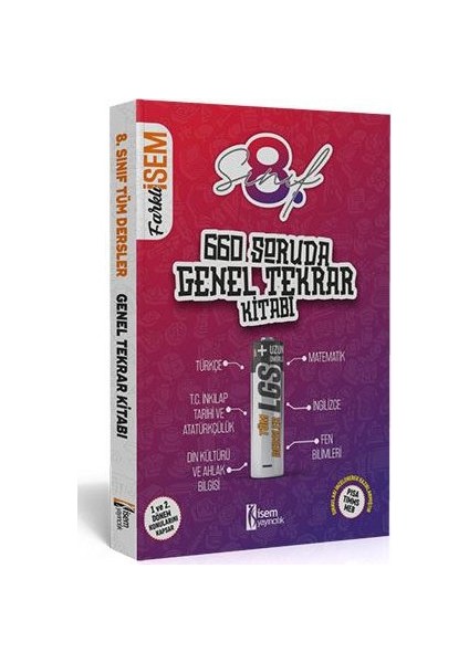 8. Sınıf LGS 660 Soruda Genel Tekrar Kitabı
