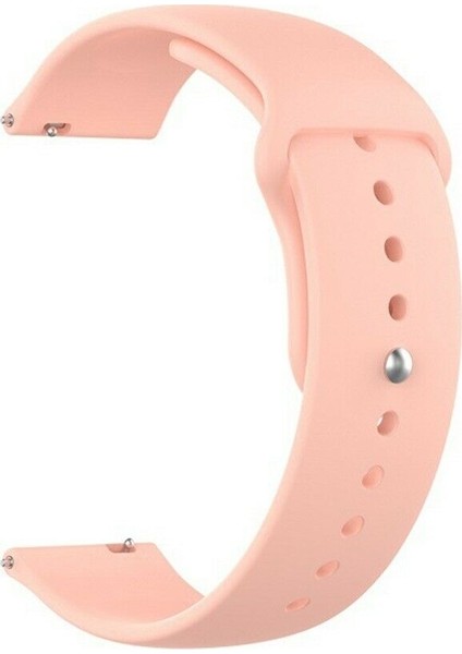 Huawei Watch GT2 46mm Kordon Mat Düz Renkli Silikon Pembe