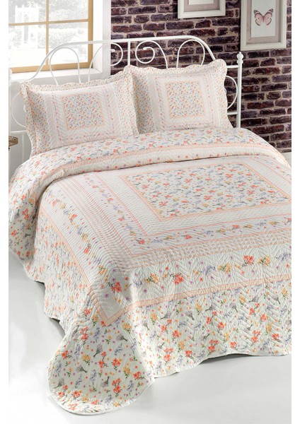 Silvia Çift Kişilik Kapitone Yatak Örtüsü Baskılı Tema Hafif Pamuklu Kumaş