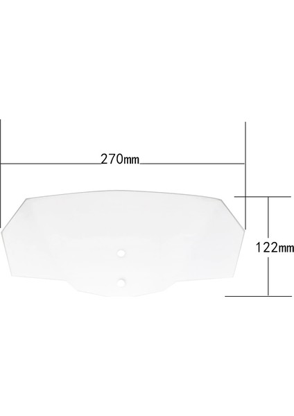 Motosiklet Ön Cam Uzatma / Deflektör Model A