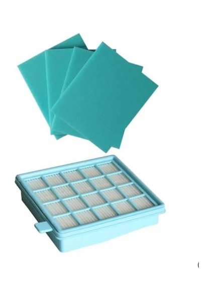 Philips Uyumlu Fc 9323/07 Powerpro Hepa Filtre +4 Adet Sünger Hediye