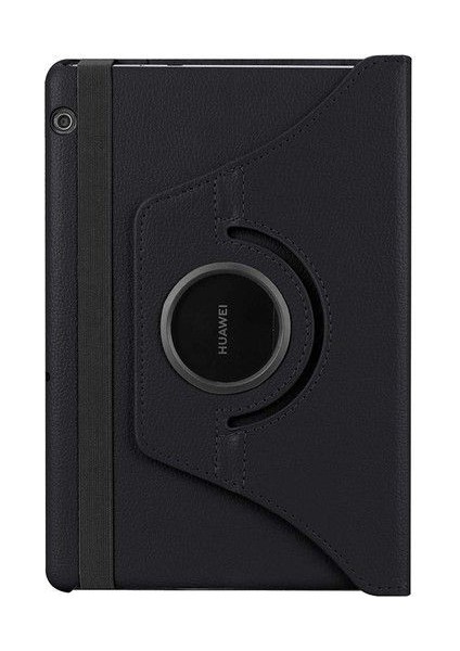 Huawei MediaPad T3 7" Kılıf Deri Uyku Modlu 360° Dönerli Standlı Siyah