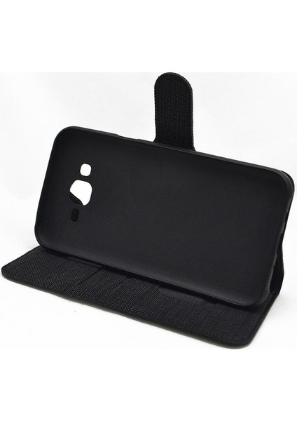 Samsung S8 Plus G955 Kılıf Spor Cüzdan Kumaş Kredi Kartı Para Bölme Standlı Siyah modelleri