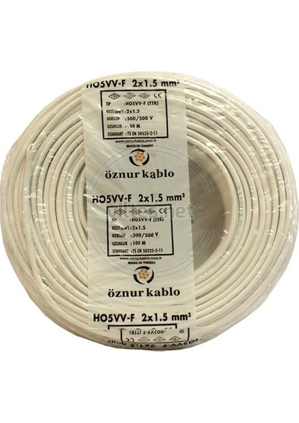 2 x 1,5 mm TTR Kablo 7 m