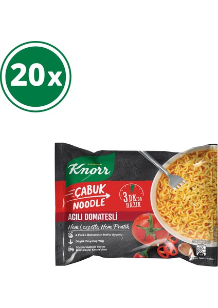 Acılı Domatesli Çabuk Noodle 20'li