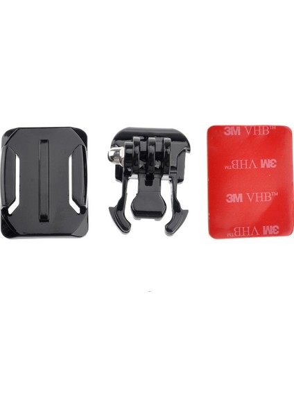 Eğimli Kask Bağlantı Aparatı Tüm Aksiyon Kameralarıyla Uyumlu 3M Bantlı