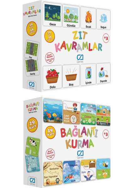 Ca Games 2'li Eğitici Oyun Kartları Süper Set(5045-5043)