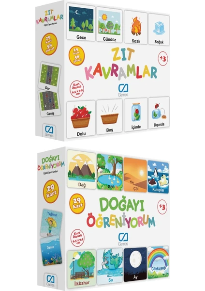 Ca Games 2'li Eğitici Oyun Kartları Süper Set(5045-5053)