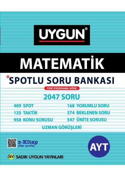 Sadık Uygun Yayınları AYT Matematik Spotlu Soru Bankası