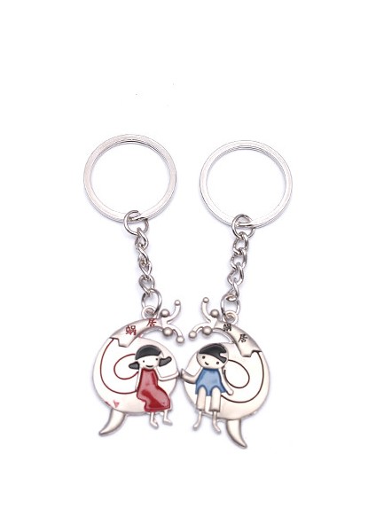 Sevgili Temalı Metal Anahtarlık