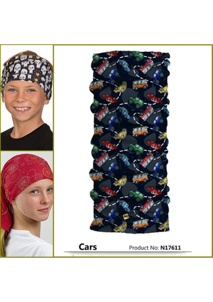 Çocuk Bandana Cars 4-12 Yaş Arası Kafa Bandı-Boyunluk