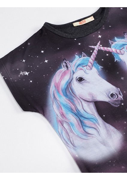 Twin Unicorn Kız Çocuk Tunik Tayt Takım