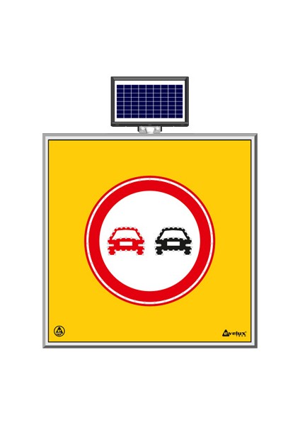 Fm Trafik Solar Ledli Yol Bakim Levhasi 100 x 100 cm Sollama Yasak