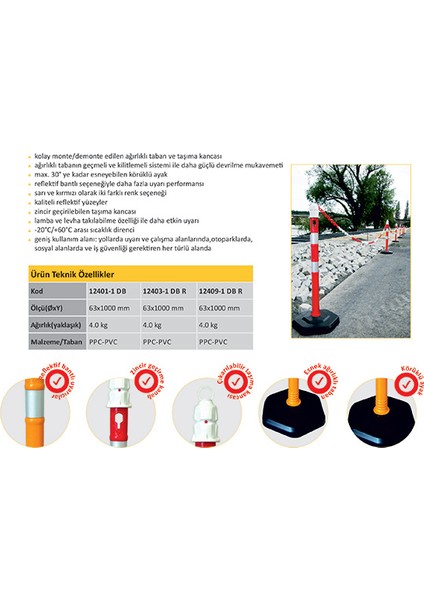 Dubalı Uyarı Dikme 63 mm fiyatları