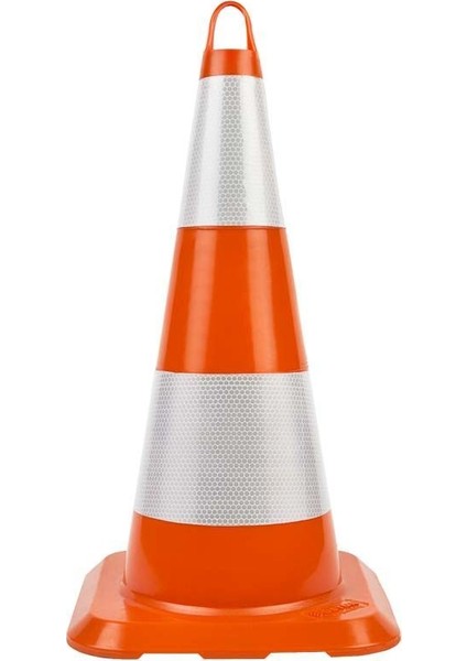 Kırılmaz Trafik Konisi Çift Reflektifli 75'lik